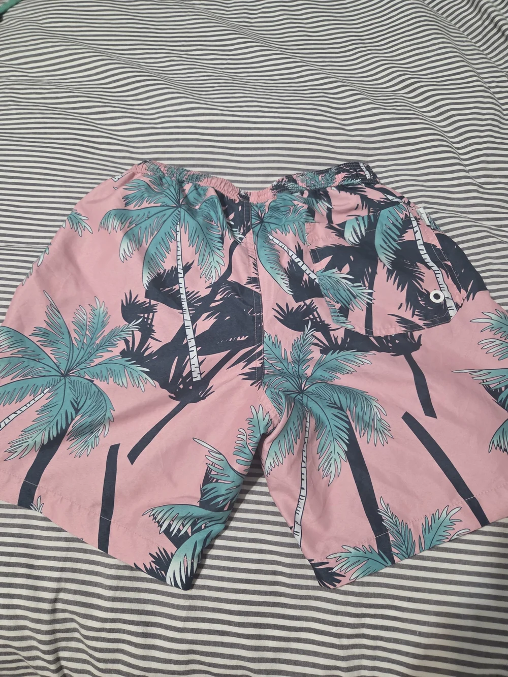 Maamgic Pink & Teal Tropical Men’s Swim Trunks